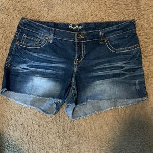 Denim jean shorts size 16